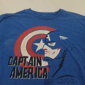 Marvel Captain America Gap Graphic Crew Neck Casual T Shirt Mens Size XL Blue